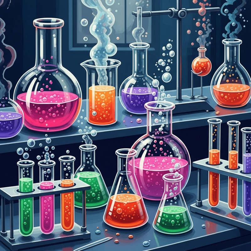 Exciting Chemistry Lab | Colorful Beakers & Test Tubes