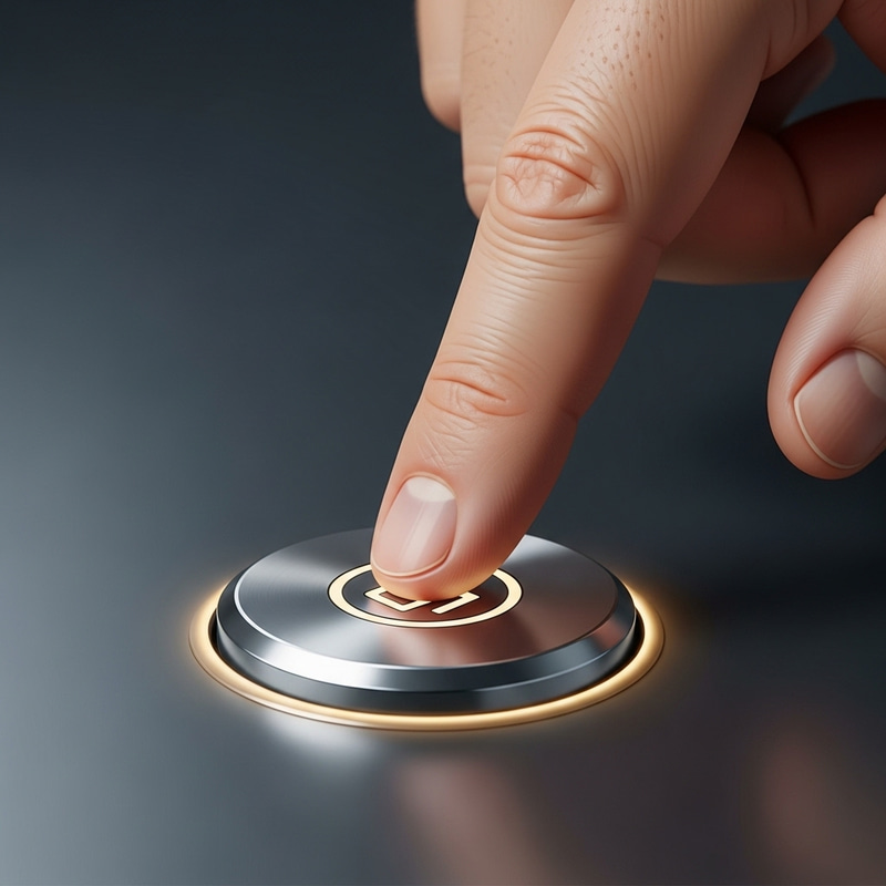 Hand and Finger Pressing Button Illustration Hand and Finger Pressing Button Illustration