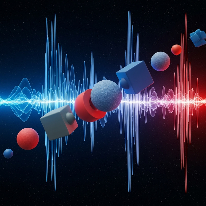 Electromagnetic Materials Abstract Design | Cosmic Wave-Like Patterns