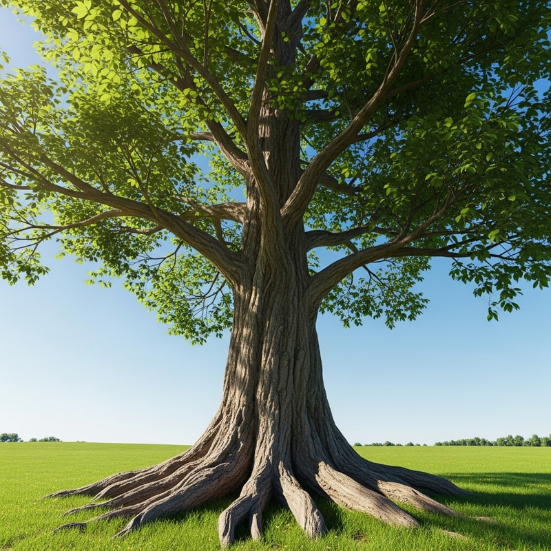 Detailed Realistic Tree Image | Green Leaves & Bark Texture Detailed Realistic Tree Image | Green Leaves & Bark Texture