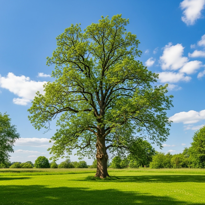 Majestic Tree: Nature's Serenity in a Lush Field Majestic Tree: Nature's Serenity in a Lush Field