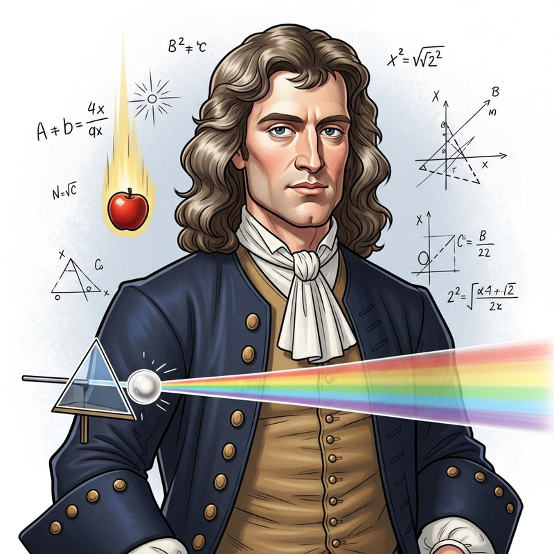 Isaac Newton in Giga Chad Form