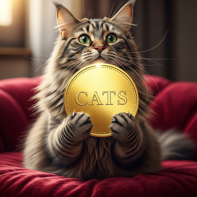 Cat Holding Gold Coin - Symbol of Wealth | YourWebsite Cat Holding Gold Coin - Symbol of Wealth | YourWebsite