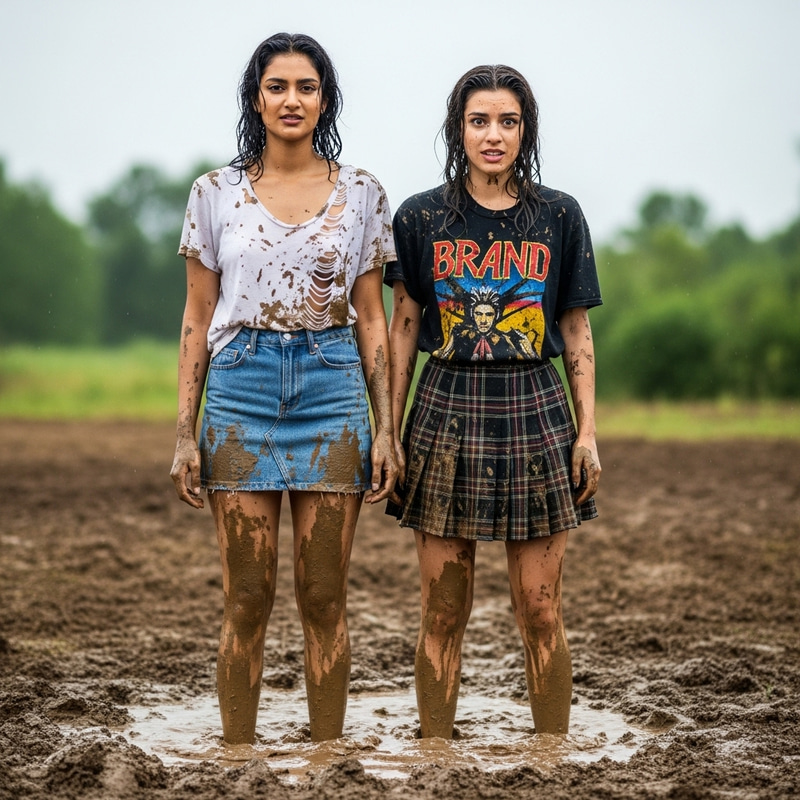 Fashion Meets Nature: Models in Mud Fashion Meets Nature: Models in Mud