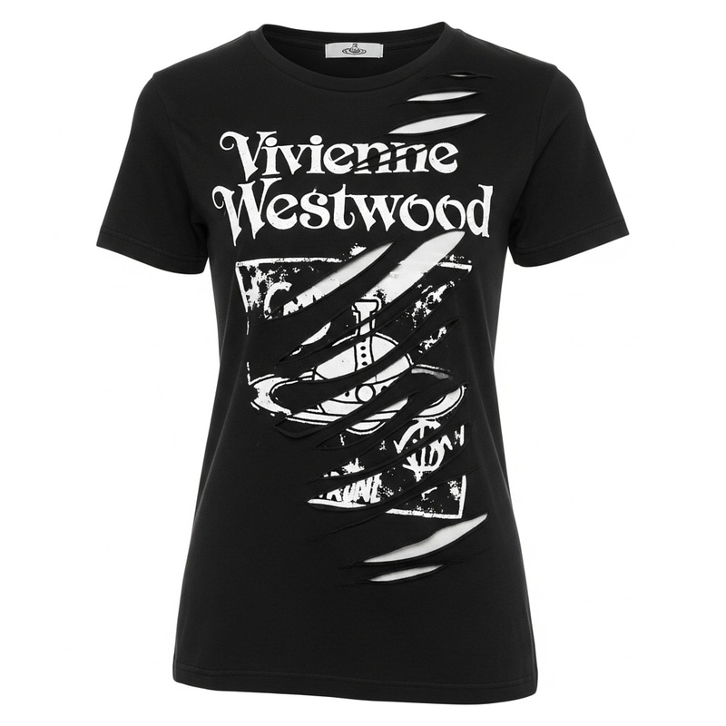 Punk Emo Vivienne Westwood Slashed T-Shirt Punk Emo Vivienne Westwood Slashed T-Shirt