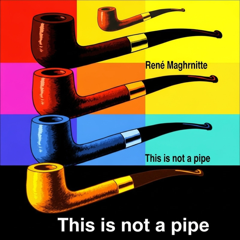 Pop Art Inspired Pipe: A Twist on Magritte's Concept Pop Art Inspired Pipe: A Twist on Magritte's Concept