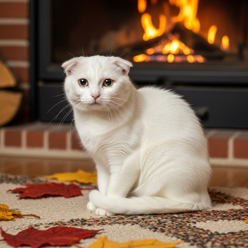 Distressed White Fluffy Cat - Emotional Feline Image Distressed White Fluffy Cat - Emotional Feline Image