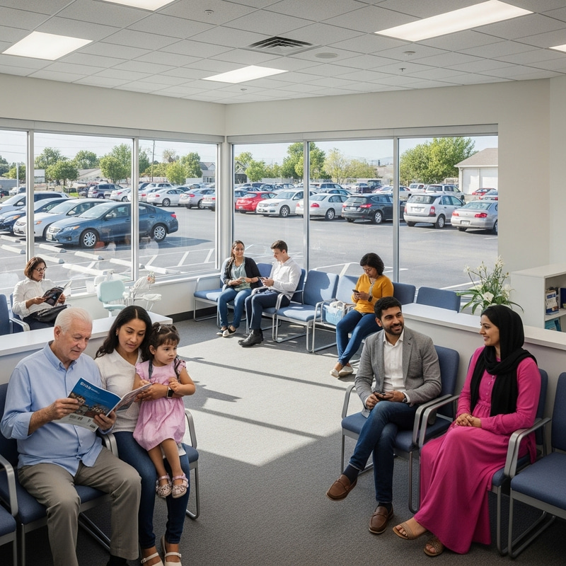 Spacious Dental Clinic with Diverse Patients | Dental Care Spacious Dental Clinic with Diverse Patients | Dental Care