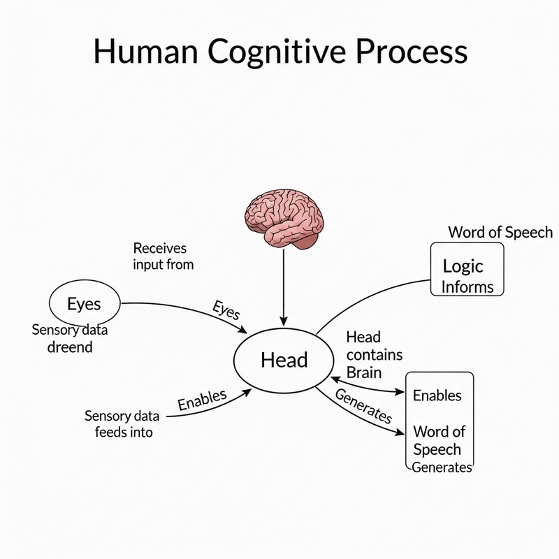 Head, Brain, Eyes, Logic, Speech: Cognitive Processes Mind Map Head, Brain, Eyes, Logic, Speech: Cognitive Processes Mind Map