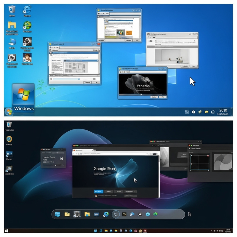 System User Interface Comparison: 2010 vs 2023
