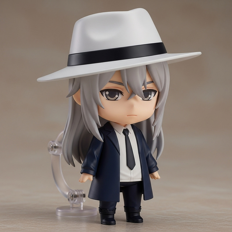 Stylized East Asian Chibi Figure in Modern Attire Stylized East Asian Chibi Figure in Modern Attire
