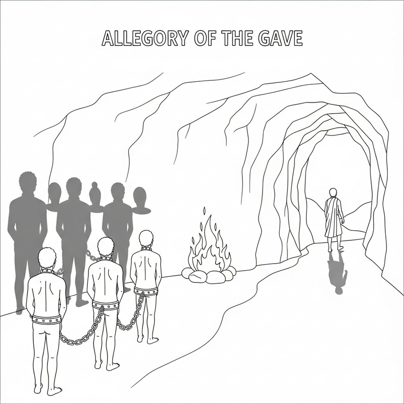 Allegory of the Cave Coloring Book Art Allegory of the Cave Coloring Book Art