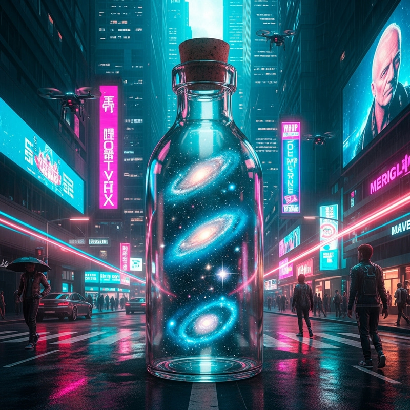 Cyberpunk Glass-Bottled Universe: Amazing Details Cyberpunk Glass-Bottled Universe: Amazing Details