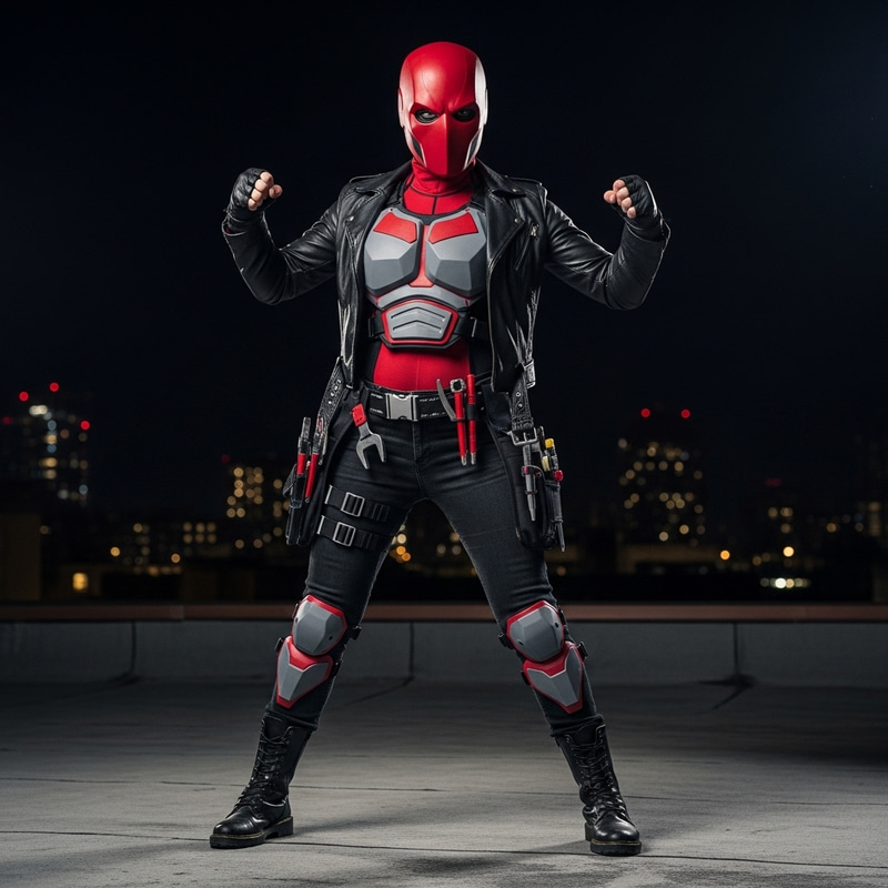 Female Red Hood - Dramatic Full Body Drawing Female Red Hood - Dramatic Full Body Drawing