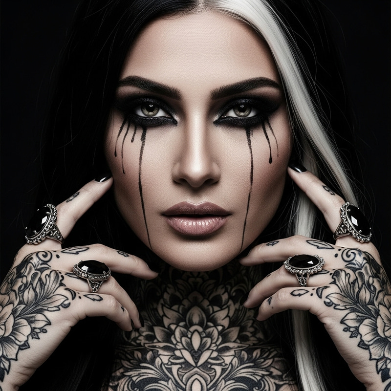 Seductive Enigma - Mysterious Femme Fatale Portrait Seductive Enigma - Mysterious Femme Fatale Portrait