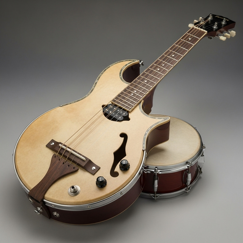 Drum Guitar Fusion Instrument - Musical Harmony Drum Guitar Fusion Instrument - Musical Harmony