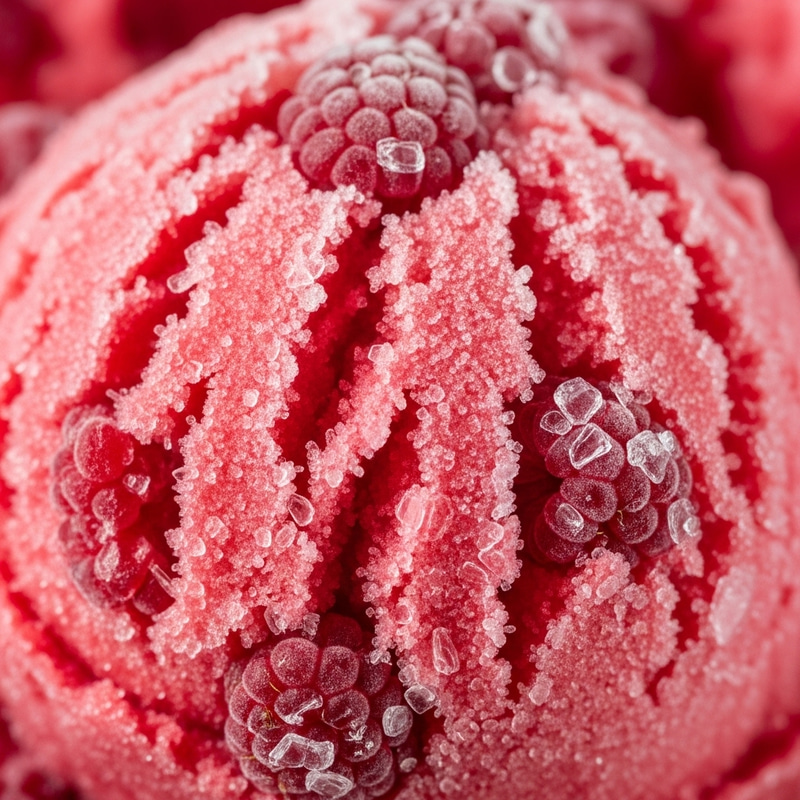 Sorbet: Raspberry Texture Close-Up