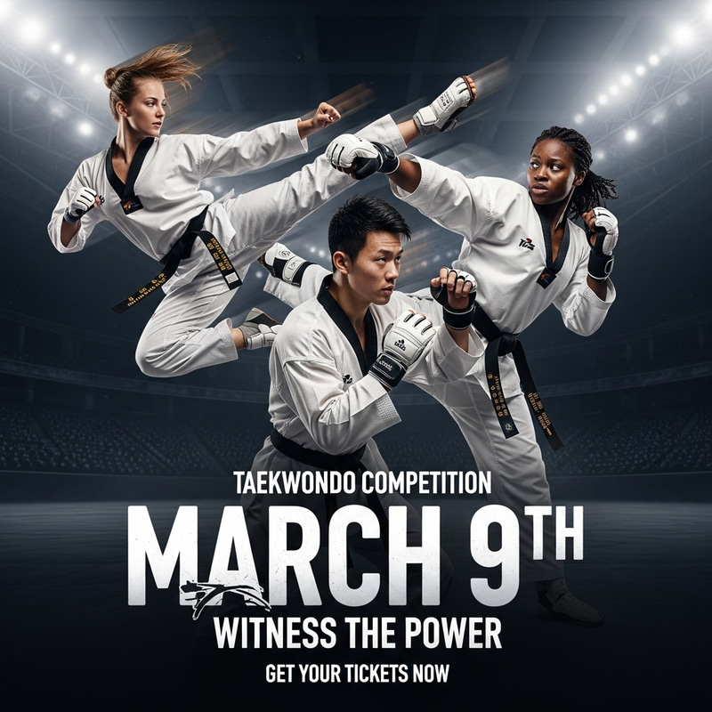 Diverse Taekwondo Competition on March 9th