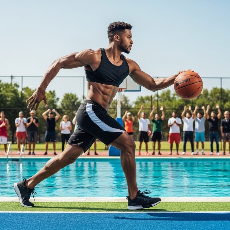 Energetic Sports Player - Passionate Athletic Performance Energetic Sports Player - Passionate Athletic Performance