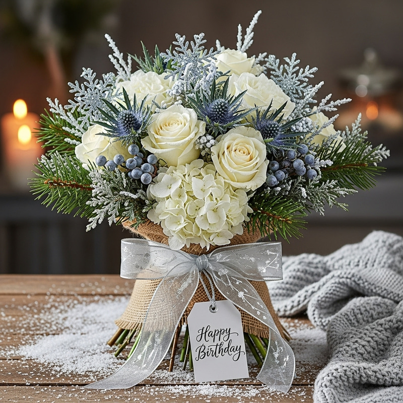 Winter Birthday Bouquet | Flowers Delivery