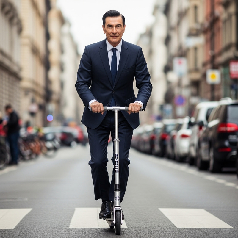 Xavier García Albiol Riding Scooter | Urban Mobility & Joy