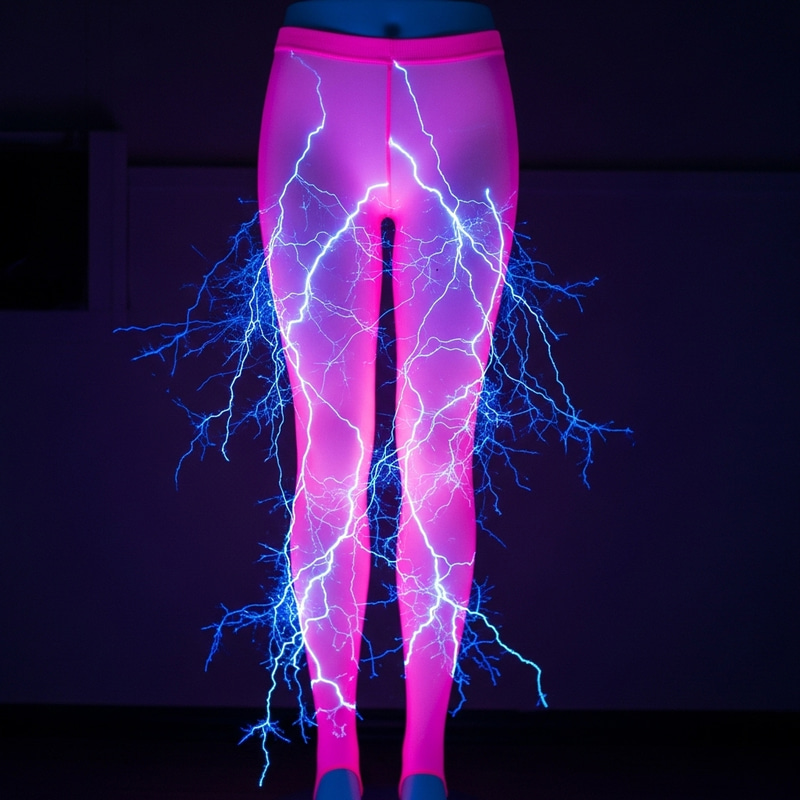 Electrically Charged Tights in Neon Pink Electrically Charged Tights in Neon Pink