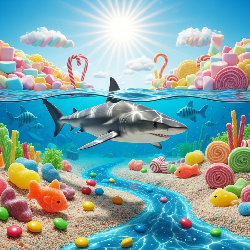 Shark in Sweet Candy World Shark in Sweet Candy World