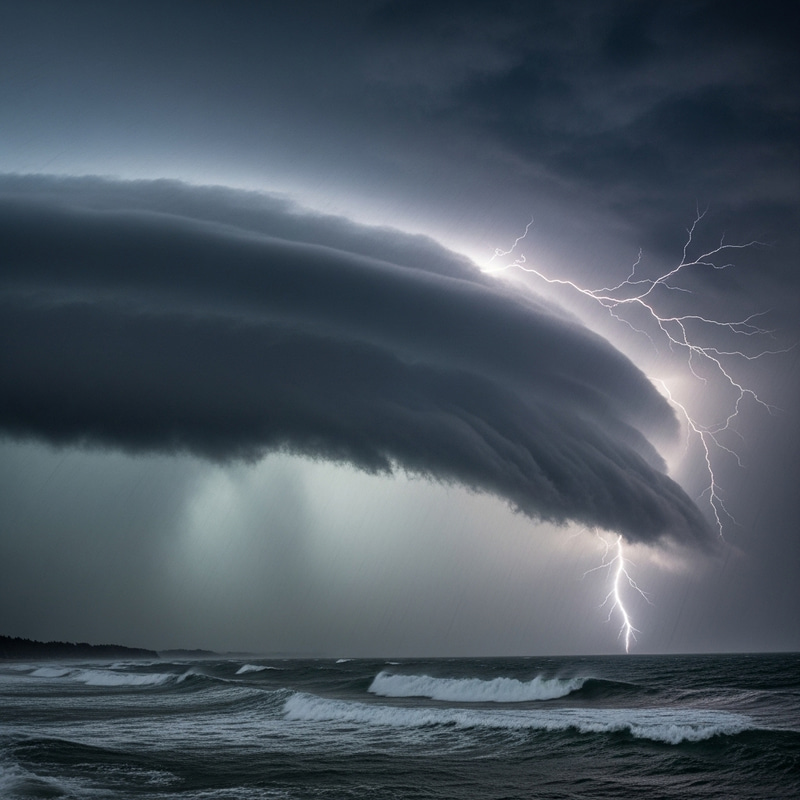 Ominous Storm with Vivid Lightning