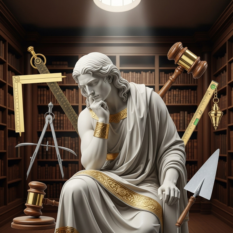 Majestic White Marble Statue in Roman Toga