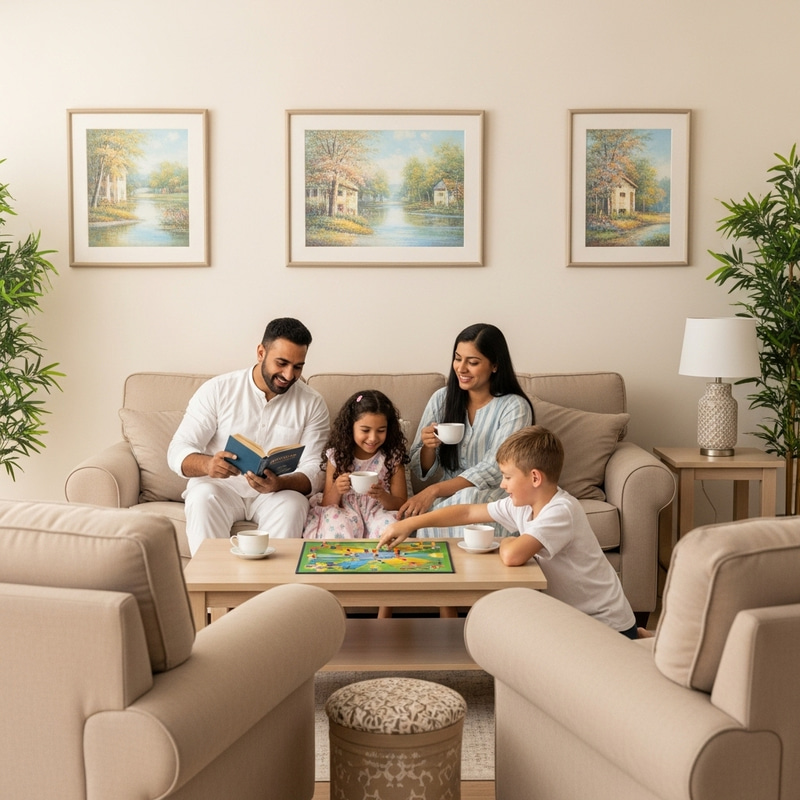 Peaceful Home with Happy Multicultural Family | Cozy Interior Design Peaceful Home with Happy Multicultural Family | Cozy Interior Design