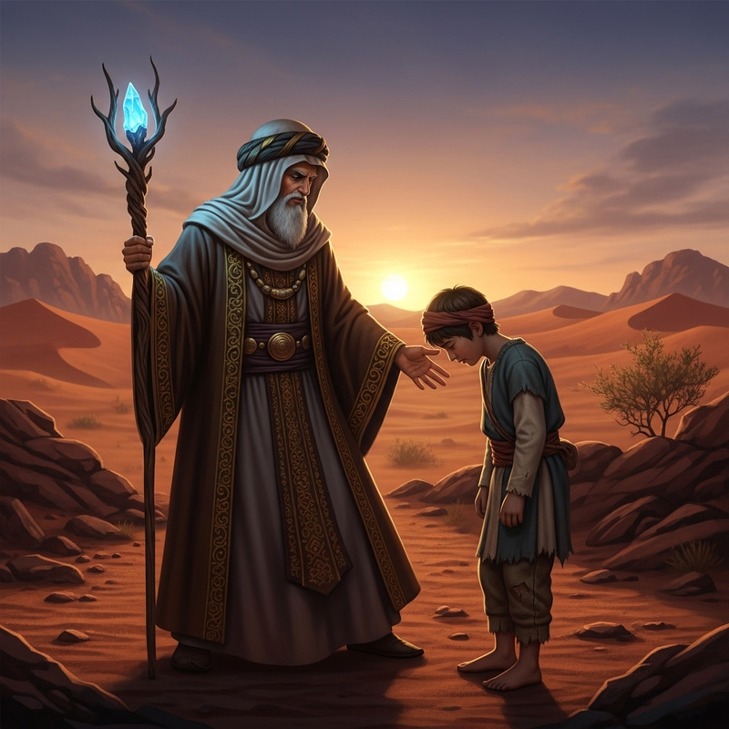 Enchanting Scene: Wizard Disciplining Child in Pre-Islamic Arabia Enchanting Scene: Wizard Disciplining Child in Pre-Islamic Arabia