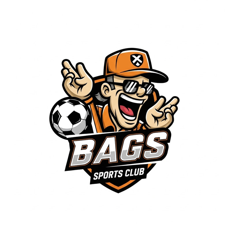 Playful Football Club Logo Design for 'Bags' Team Playful Football Club Logo Design for 'Bags' Team