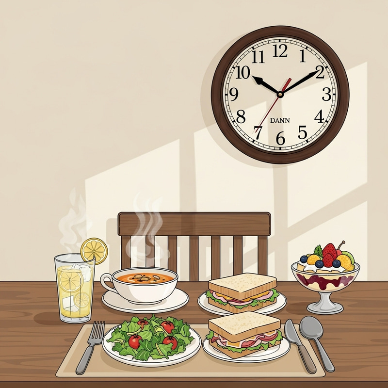 Serene Lunch Scene at Midday | Peaceful Retreat