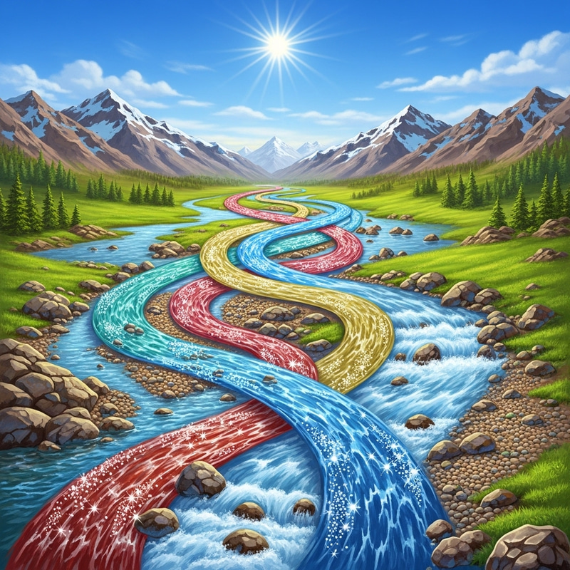 Serene Rivers in a Diverse Landscape Serene Rivers in a Diverse Landscape