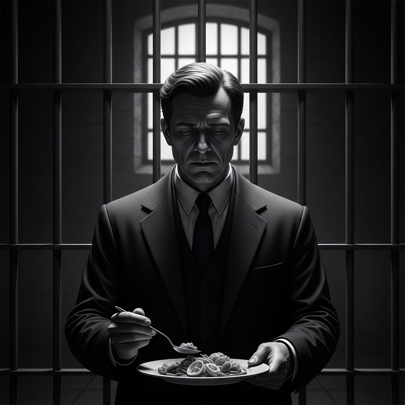 Jeffrey Epstein Doppelganger in Jail Cell: Last Meal Vigil Jeffrey Epstein Doppelganger in Jail Cell: Last Meal Vigil