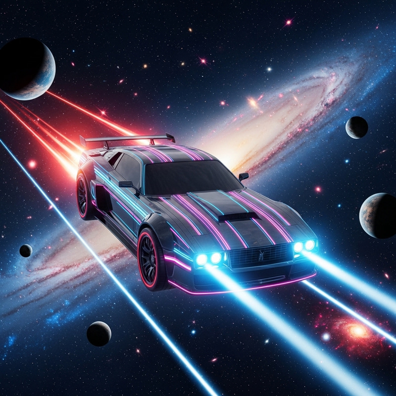 Flying Car Soars Through Space | Interstellar Adventure Flying Car Soars Through Space | Interstellar Adventure