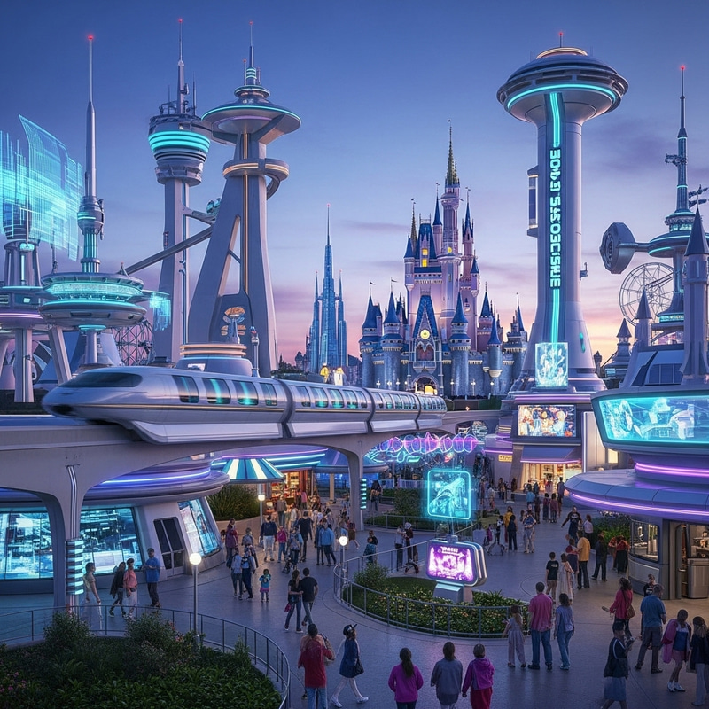 Futuristic Disney World Imagined | Ultra-Modern Park & Technology Futuristic Disney World Imagined | Ultra-Modern Park & Technology