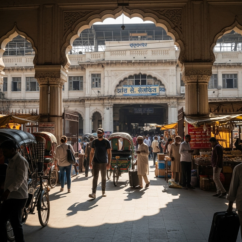 Hyderabad Railway Station Scene | Bustling City Life & Vibrant Architecture Hyderabad Railway Station Scene | Bustling City Life & Vibrant Architecture
