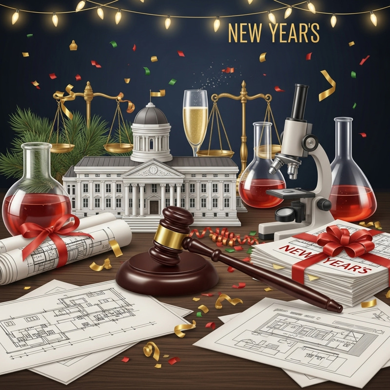 Real Estate Examination, Legal Representation & Science - New Year Imagery Real Estate Examination, Legal Representation & Science - New Year Imagery