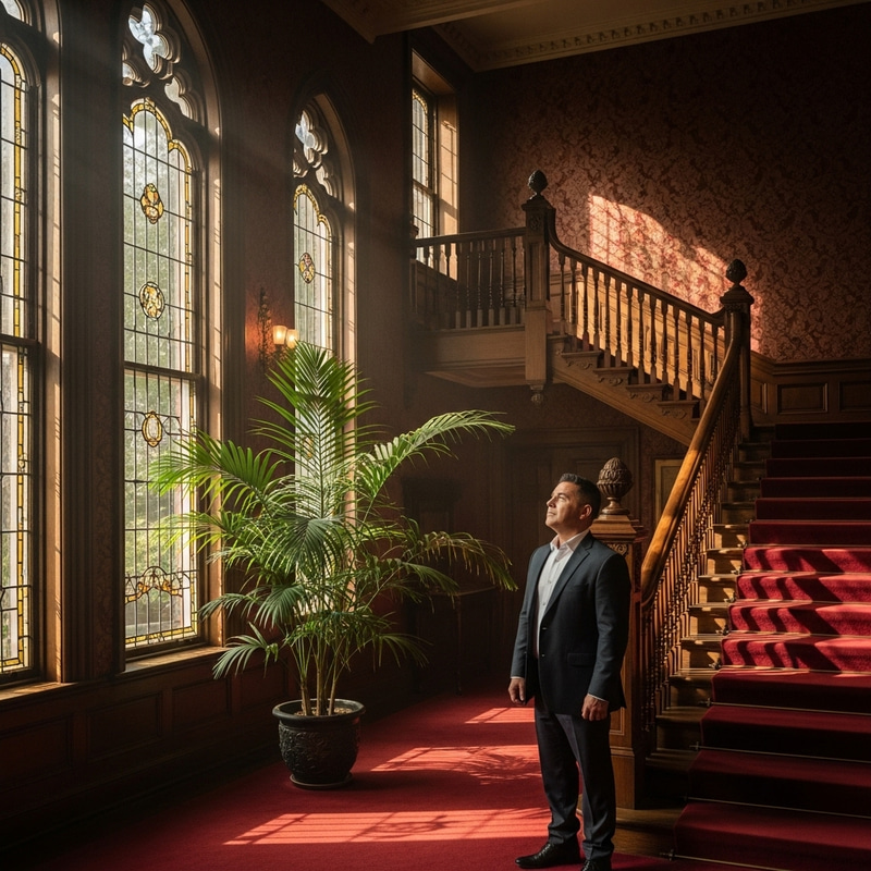 Mysterious Staircase in a Century-Old Mansion Mysterious Staircase in a Century-Old Mansion