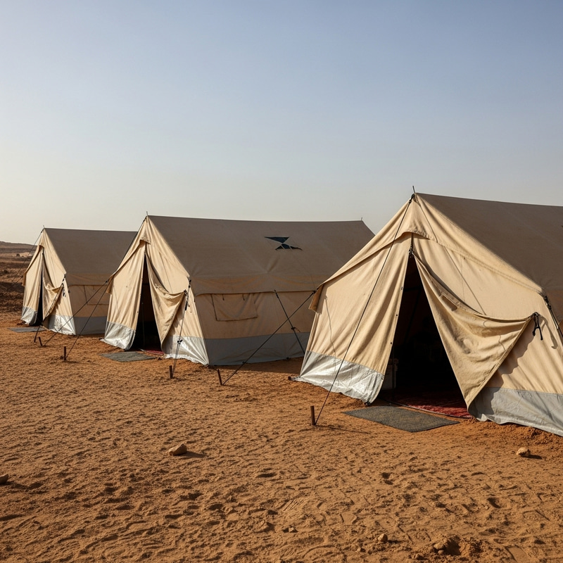 Tent Shelters for Displaced People in Gaza