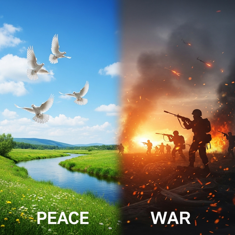 Peace and War - A Balanced Illustration