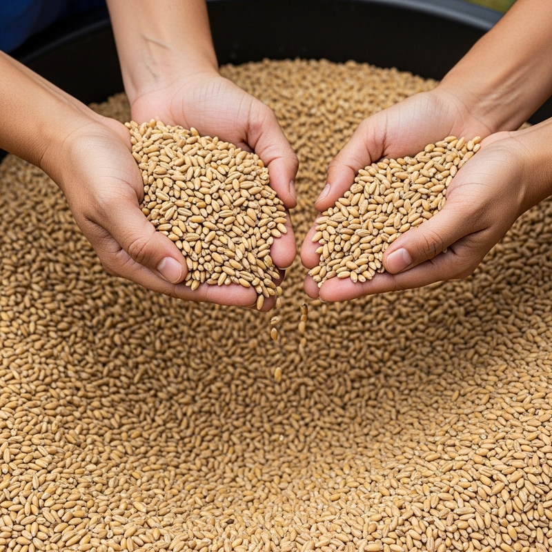 Perfect Competition Market Model - Small Businesses & Grain Illustration