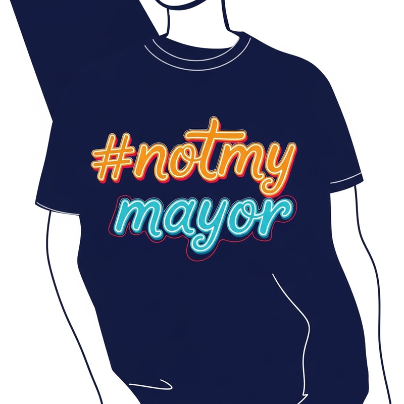 Eye-Catching #notmymayor T-shirt Design - Bold Graphics Eye-Catching #notmymayor T-shirt Design - Bold Graphics