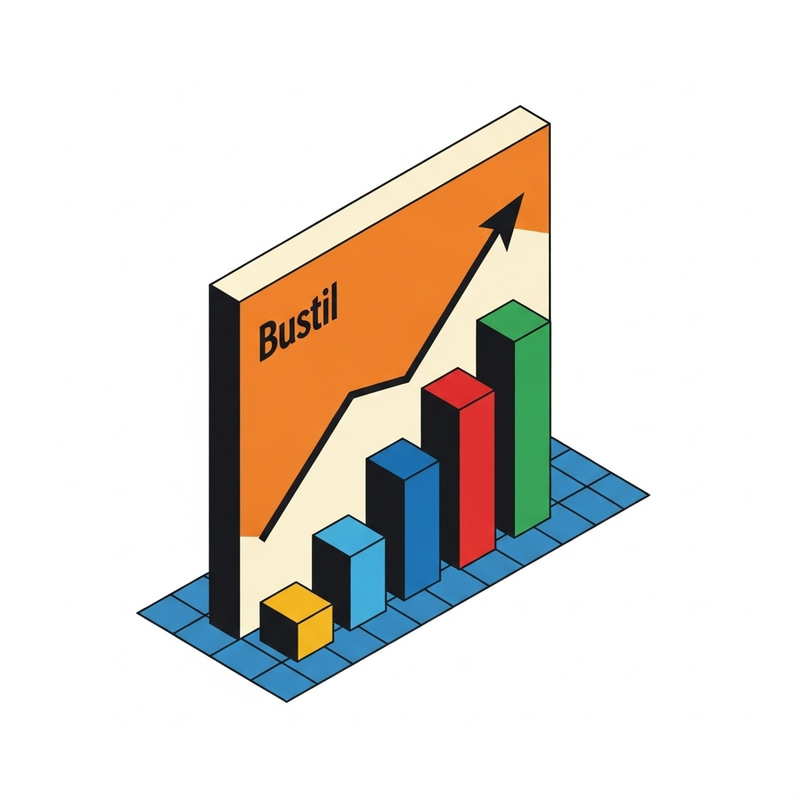 Vibrant Business Finance Bar Chart Inspired by Mondrian