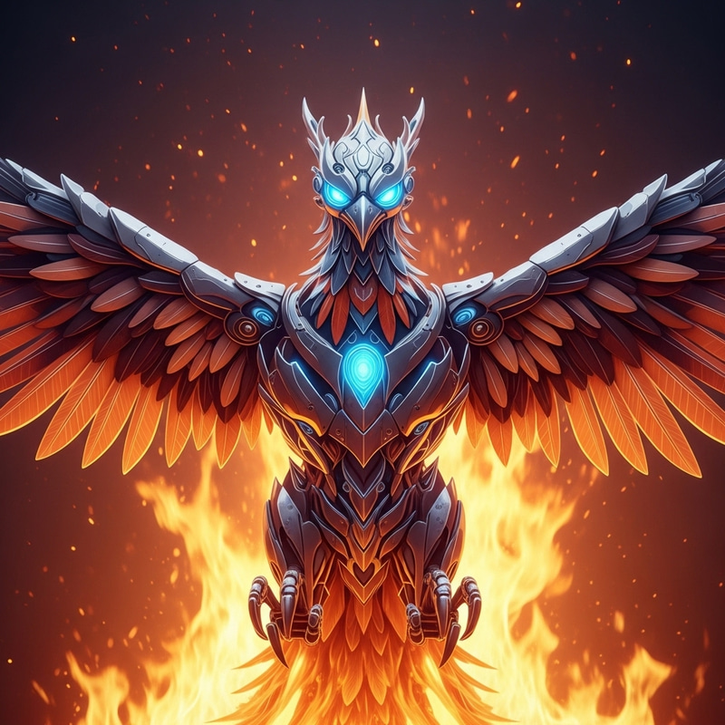 Futuristic Robotic Phoenix Avatar for Romanian Firefighters Futuristic Robotic Phoenix Avatar for Romanian Firefighters