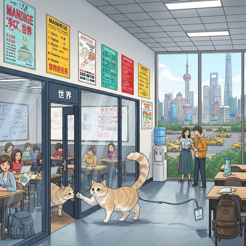 A Cat's Exploration at Shanghai Zhengda Foreign Language School A Cat's Exploration at Shanghai Zhengda Foreign Language School