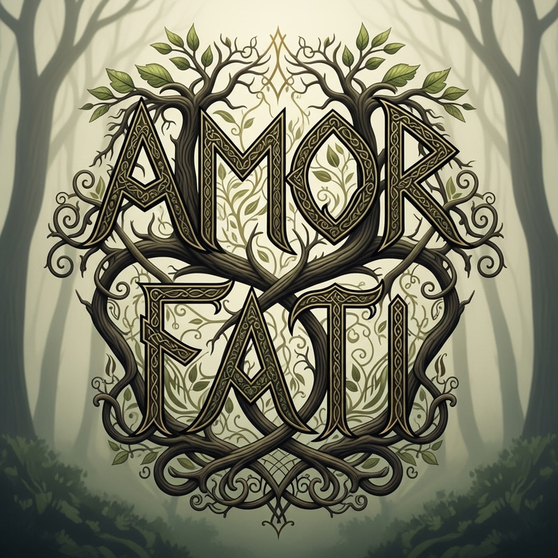 Mystical 'Amor Fati' Rune Tattoo Art Mystical 'Amor Fati' Rune Tattoo Art