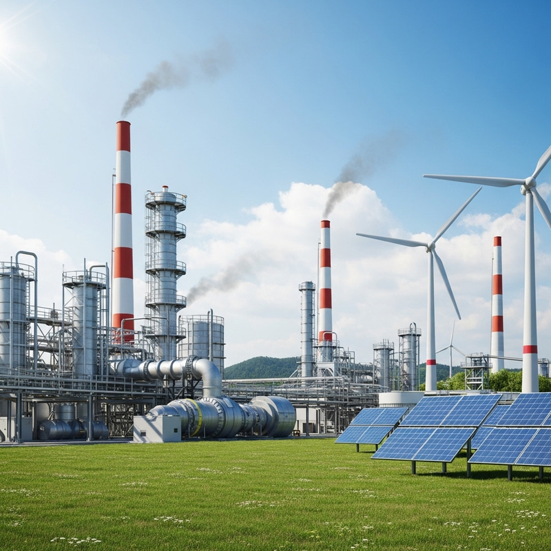 Transforming Industrial Gas Emissions to Green Environment