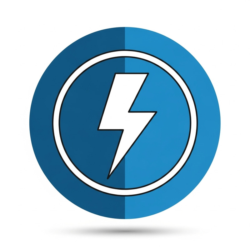 Electric Power Charging Symbol | Modern Lightning Icon Electric Power Charging Symbol | Modern Lightning Icon
